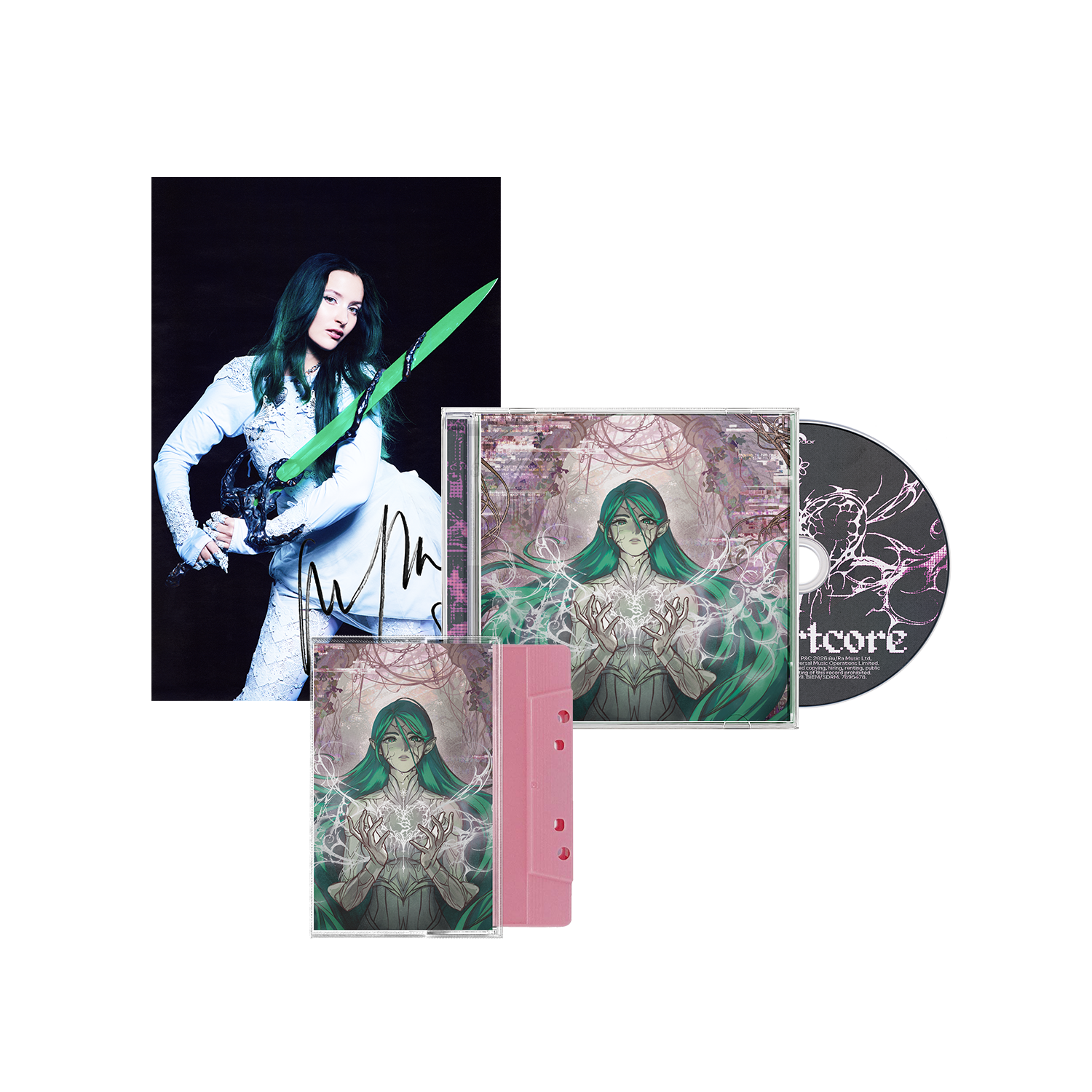 heartcore CD, Cassette + Signed Print