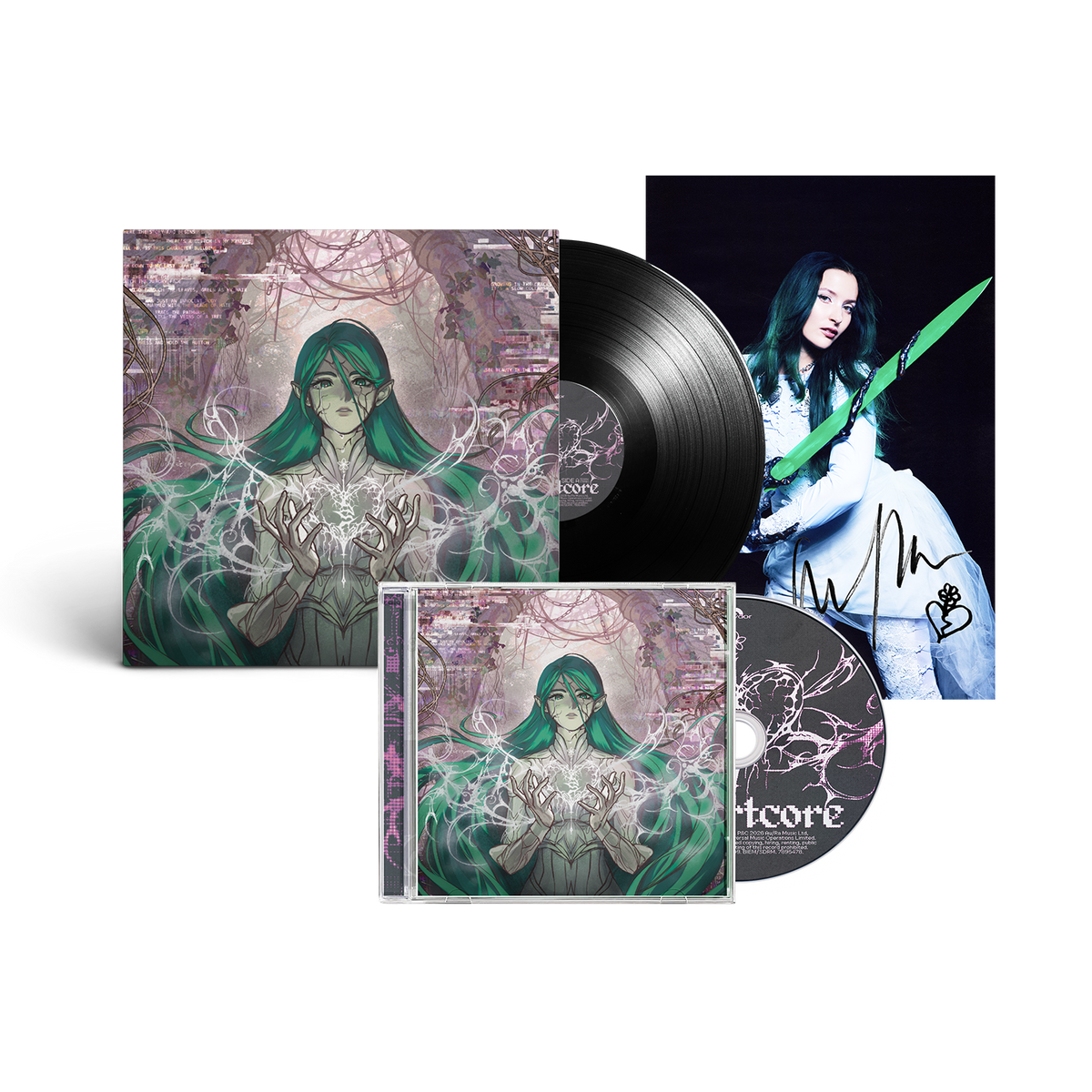 heartcore vinyl, CD + Signed print - Au/Ra Store UK